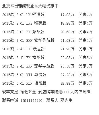 北京本田4s店最新报价揭秘，惊喜探店之旅