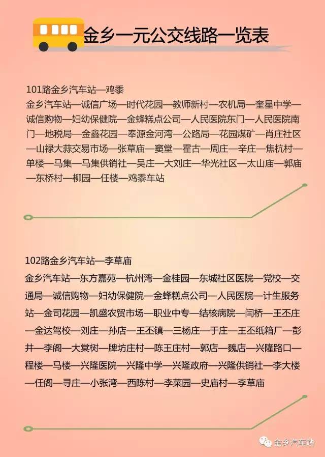 金乡汽车站时刻表最新解析与实用指南