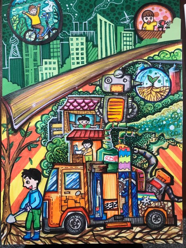 幼师绘画比赛作品，自然美景的旅行探索之旅