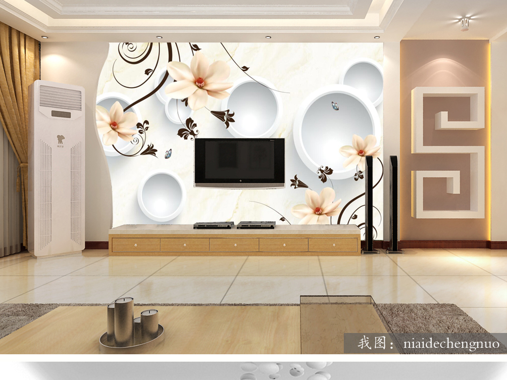绝美焦点打造，爆款3D电视背景墙效果图展示
